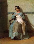 William-Adolphe Bouguereau Portrait of Leonie Bouguereau Spain oil painting artist